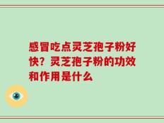 感冒吃点灵芝孢子粉好快？灵芝孢子粉的功效和作用是什么