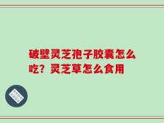 破壁灵芝孢子胶囊怎么吃？灵芝草怎么食用