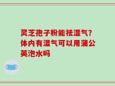 灵芝孢子粉能祛湿气？体内有湿气可以用蒲公英泡水吗