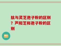 肽与灵芝孢子粉的区别？芦阳芝和孢子粉的区别