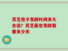 灵芝孢子发酵时间多久合适？灵芝菌包发酵需要多少天