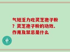 气短乏力吃灵芝孢子粉？灵芝孢子粉的功效、作用及禁忌是什么