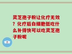 灵芝孢子粉让化疗无效？化疗后白细胞低吃什么补得快可以吃灵芝孢子粉呢