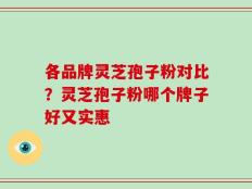各品牌灵芝孢子粉对比？灵芝孢子粉哪个牌子好又实惠