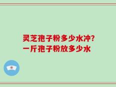 灵芝孢子粉多少水冲？一斤孢子粉放多少水