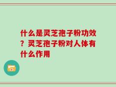 什么是灵芝孢子粉功效？灵芝孢子粉对人体有什么作用