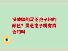 没破壁的灵芝孢子粉的颜色？灵芝孢子粉有白色的吗