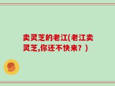 卖灵芝的老江(老江卖灵芝,你还不快来？)