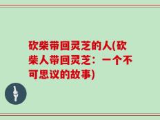 砍柴带回灵芝的人(砍柴人带回灵芝：一个不可思议的故事)