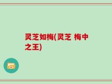 灵芝如梅(灵芝 梅中之王)