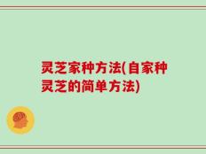 灵芝家种方法(自家种灵芝的简单方法)