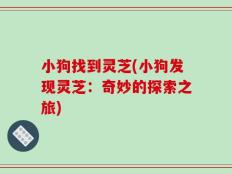 小狗找到灵芝(小狗发现灵芝：奇妙的探索之旅)