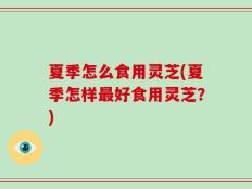 夏季怎么食用灵芝(夏季怎样最好食用灵芝？)