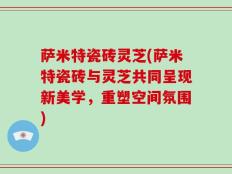 萨米特瓷砖灵芝(萨米特瓷砖与灵芝共同呈现新美学，重塑空间氛围)