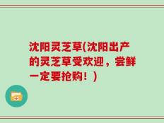 沈阳灵芝草(沈阳出产的灵芝草受欢迎，尝鲜一定要抢购！)