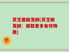 灵芝菌椴发酵(灵芝椴发酵：提取更多有效物质)