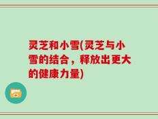 灵芝和小雪(灵芝与小雪的结合，释放出更大的健康力量)