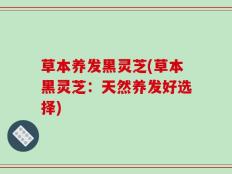 草本养发黑灵芝(草本黑灵芝：天然养发好选择)