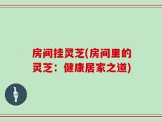 房间挂灵芝(房间里的灵芝：健康居家之道)