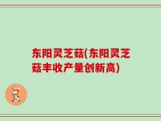 东阳灵芝菇(东阳灵芝菇丰收产量创新高)