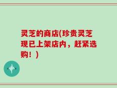 灵芝的商店(珍贵灵芝现已上架店内，赶紧选购！)