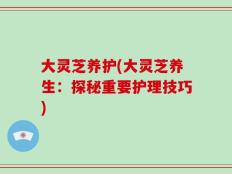 大灵芝养护(大灵芝养生：探秘重要护理技巧)