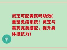 灵芝可配黄芪吗功效(重塑免疫系统！灵芝与黄芪完美搭配，提升身体抵抗力)