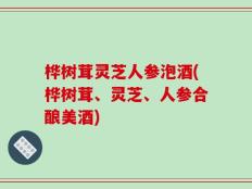 桦树茸灵芝人参泡酒(桦树茸、灵芝、人参合酿美酒)