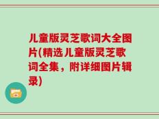 儿童版灵芝歌词大全图片(精选儿童版灵芝歌词全集，附详细图片辑录)