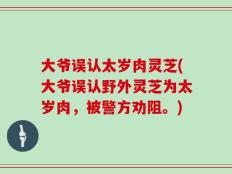 大爷误认太岁肉灵芝(大爷误认野外灵芝为太岁肉，被警方劝阻。)
