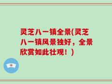灵芝八一镇全景(灵芝八一镇风景独好，全景欣赏如此壮观！)