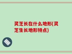 灵芝长在什么地形(灵芝生长地形特点)