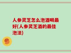 人参灵芝怎么泡酒喝最好(人参灵芝酒的最佳泡法)