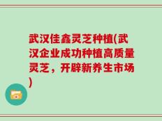 武汉佳鑫灵芝种植(武汉企业成功种植高质量灵芝，开辟新养生市场)