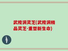 武陵洞灵芝(武陵洞精品灵芝-重塑新生命)