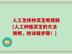 人工怎样种灵芝呢视频(人工种植灵芝的方法视频，附详细步骤！)