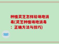 种植灵芝怎样给场地消毒(灵芝种植场地消毒：正确方法与技巧)