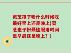 灵芝孢子粉什么时候吃最好早上还是晚上(灵芝孢子粉最佳服用时间是早晨还是晚上？)
