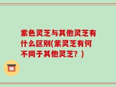 紫色灵芝与其他灵芝有什么区别(紫灵芝有何不同于其他灵芝？)