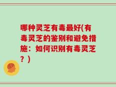 哪种灵芝有毒最好(有毒灵芝的鉴别和避免措施：如何识别有毒灵芝？)