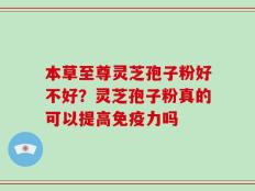 本草至尊灵芝孢子粉好不好？灵芝孢子粉真的可以提高免疫力吗