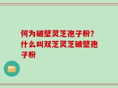 何为破壁灵芝孢子粉？什么叫双芝灵芝破壁孢子粉