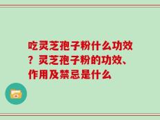 吃灵芝孢子粉什么功效？灵芝孢子粉的功效、作用及禁忌是什么