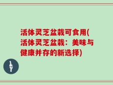 活体灵芝盆栽可食用(活体灵芝盆栽：美味与健康并存的新选择)