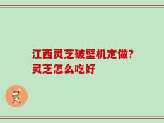 江西灵芝破壁机定做？灵芝怎么吃好