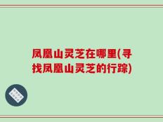 凤凰山灵芝在哪里(寻找凤凰山灵芝的行踪)