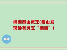 楠楠泰山灵芝(泰山发现稀有灵芝“楠楠”)