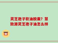 灵芝孢子软油胶囊？慧致源灵芝孢子油怎么样