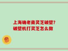 上海确老斋灵芝破壁？破壁机打灵芝怎么做