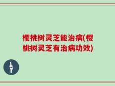 樱桃树灵芝能治病(樱桃树灵芝有治病功效)